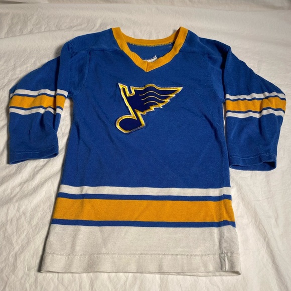 VINTAGE St. Louis Blues Collectible Jersey - appliqué logo, knit, long sleeve S - Picture 2 of 11